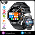 LIGE 2025 Smart Watch Men Sport Watches LED Flashlight 360*360 Ultra HD Screen Waterproof Fitness Bluetooth Call Men Smartwatch