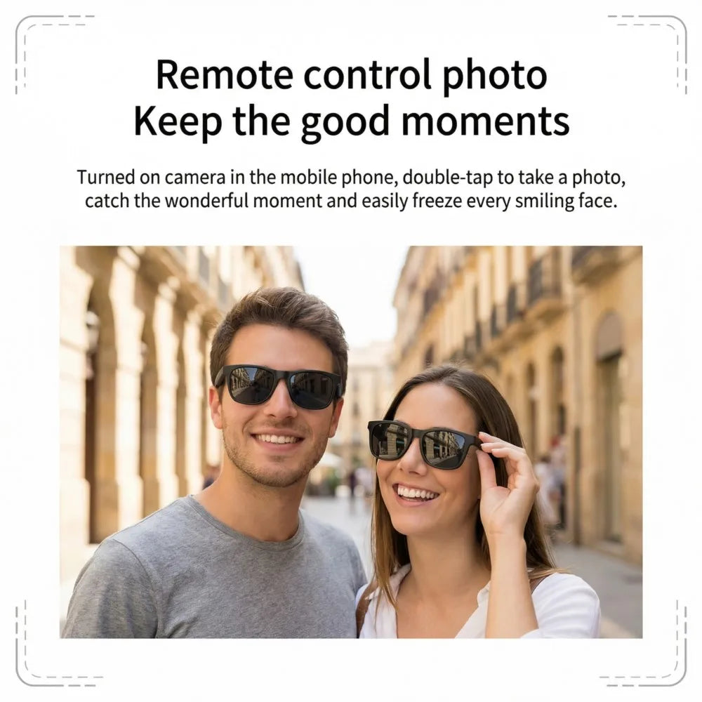AI Remote Control Touch Smart Glasses 8K HD Photo Camera Recording Translator Voice Assistant Music Bluetooth Sunglasses UV400