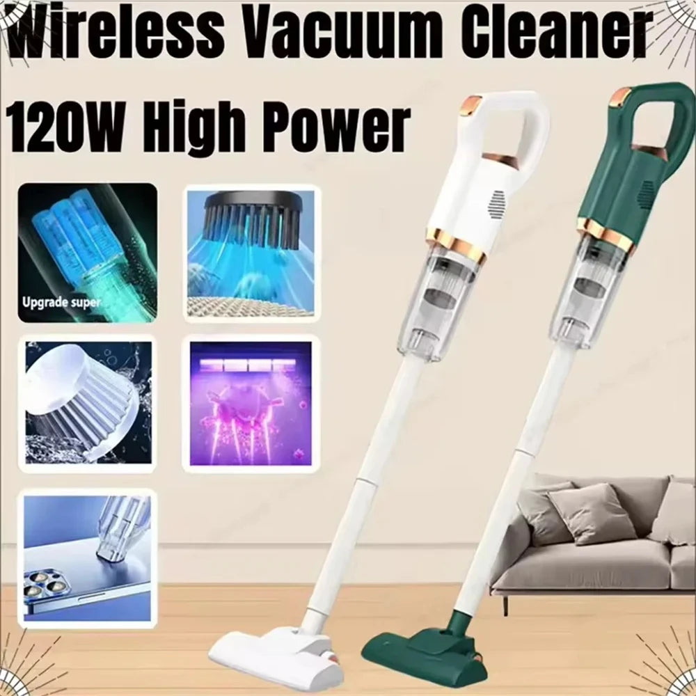 Handheld Wireless Vacuum Cleaner Strong Suction Water Sweeper Portable 2 In 1 Rechargeable Cleaning Robot Household  And Car Use