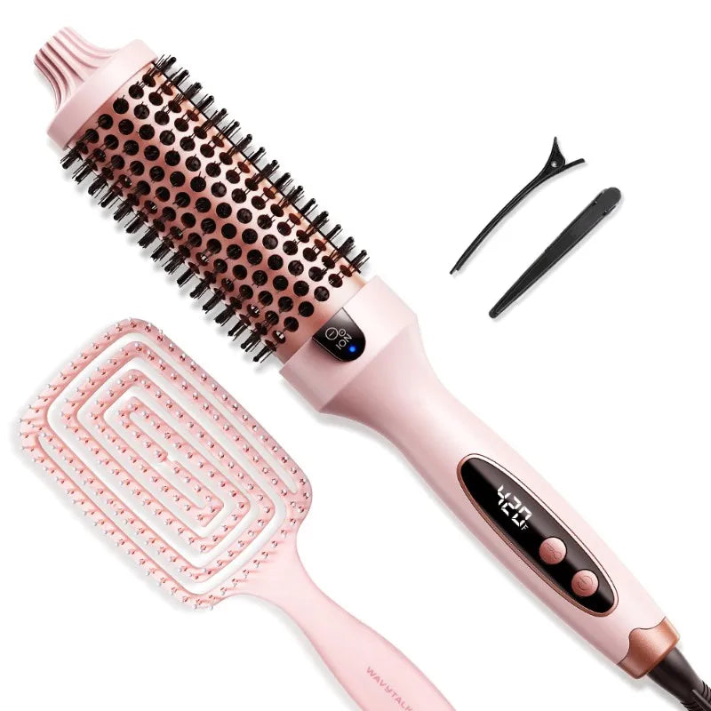 A39F Top Negative Technology Tourmaline Heated Round Brush 31Mm Barrel For Blowout Look Suitable For All Hair Qualit