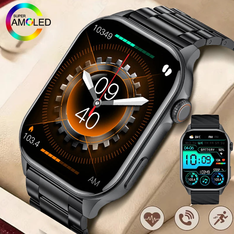 LIGE Smartwatch Men 2.01" HD Screen Health Monitoring Watches Waterproof Sports Fitness Smart Watch Reloj Inteligente Mujer 2025