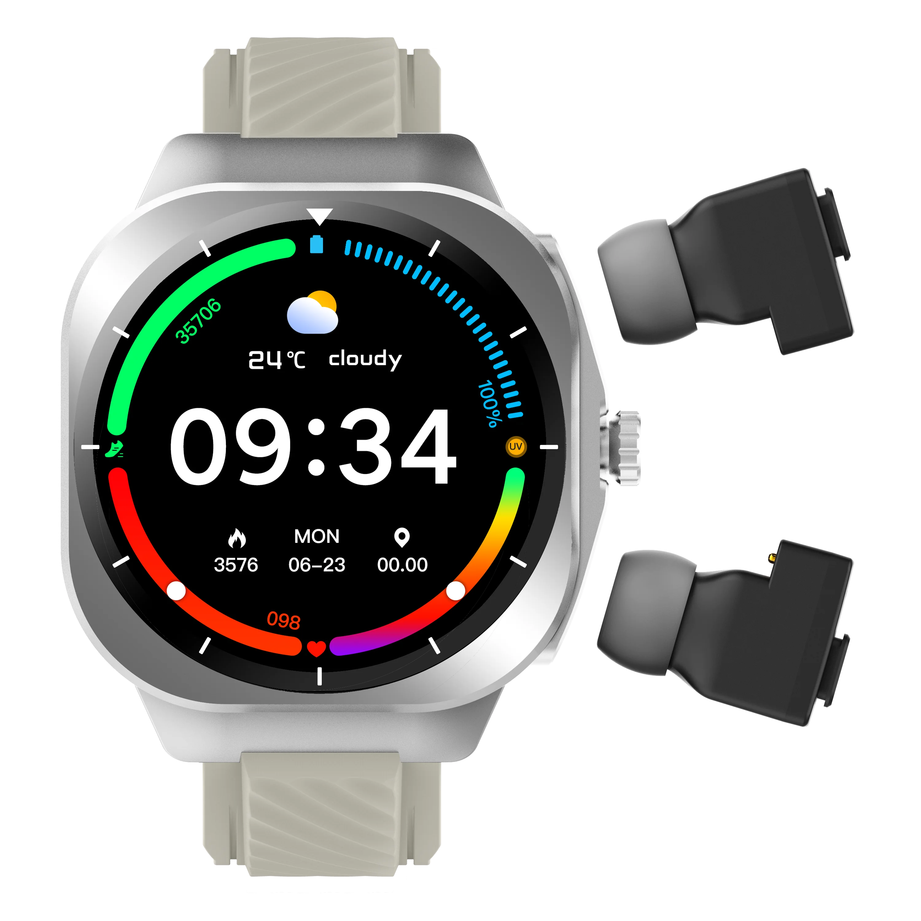 Z19 2 IN1 TWS Earphones Smartwatch Men 2025 Outdoor Relojes Inteligentes Sleep Fitness Tracker Smart Watch with Earbuds 2 in 1