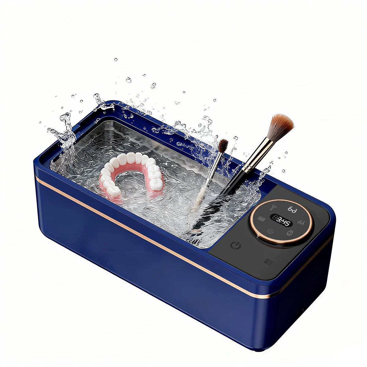 Ultrasonic 55KHZ Cleaning Machine Soundwave Technology for Glasses Dentures Jewelry And Makeup Brushes - Deep Cleaning Appliance