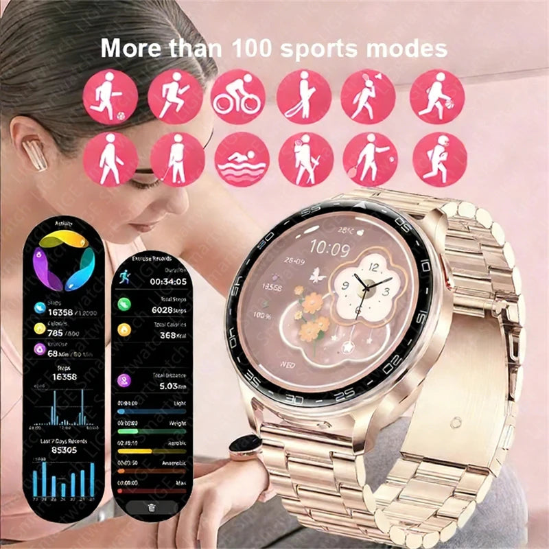 TWS 2-in-1 Headset Smart Watch Men Women Heart Rate Health Monitor Sports Fitness Waterproof Bluetooth Earphone Music Smartwatch