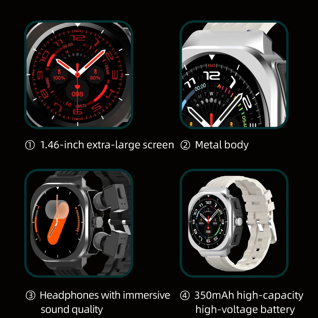 Z19 2 IN1 TWS Earphones Smartwatch Men 2025 Outdoor Relojes Inteligentes Sleep Fitness Tracker Smart Watch with Earbuds 2 in 1