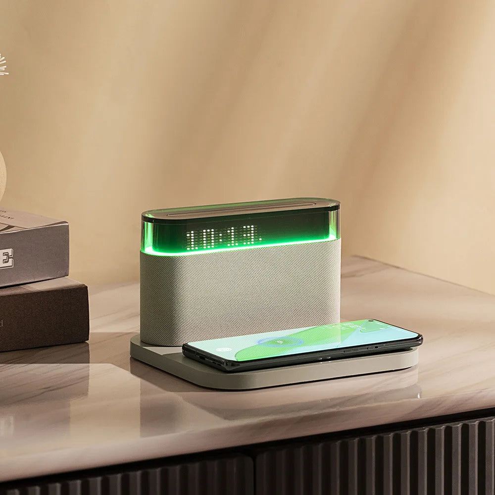 2026 new factory S26S five-in-one Bluetooth speaker mobile phone wireless charging with clock speaker innovative home bed