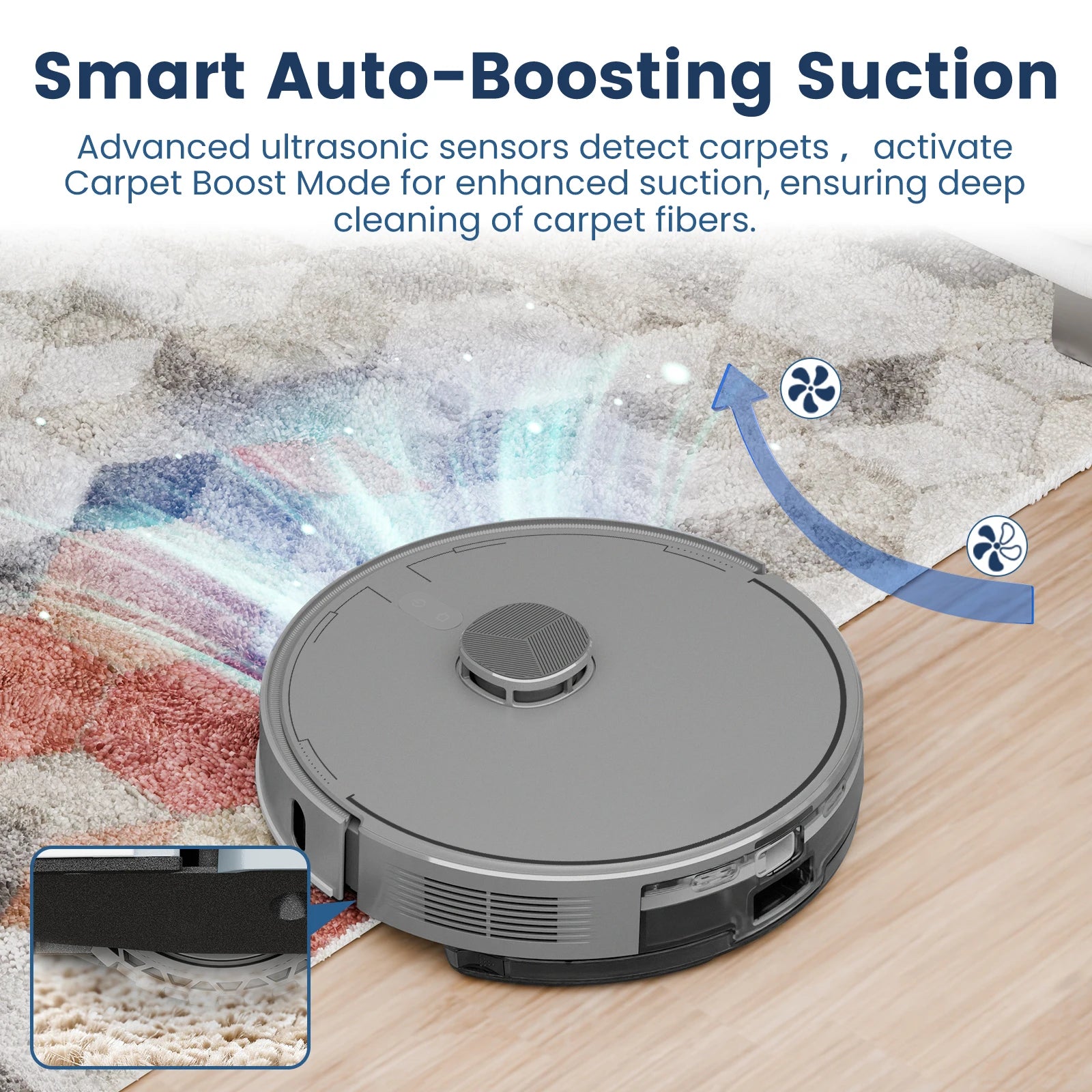 AIRROBO 5500Pa Ultrasonic Carpet Detection Self-Emptying Cordless Floor Carpet Cleaner Mopping Robot Vacuum Cleaner Aspiradora