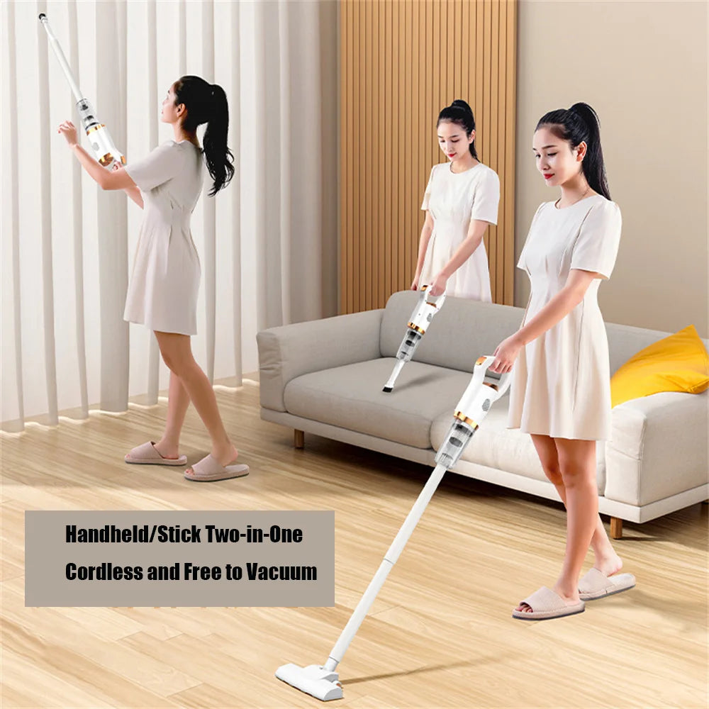 Handheld Wireless Vacuum Cleaner Strong Suction Water Sweeper Portable 2 In 1 Rechargeable Cleaning Robot Household  And Car Use