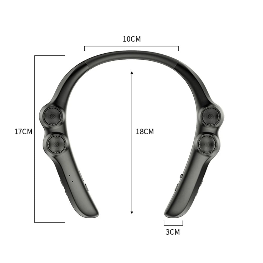Bluetooth-compatible Speaker Hang Neck Wireless High-definition Call Subwoofer Sound Box 4 Speakers for Sports Game